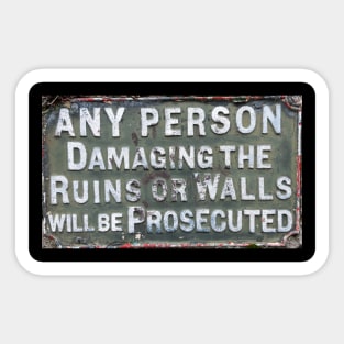 Old Sign Sticker